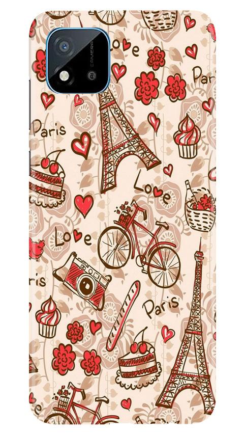 Love Paris Mobile Back Case for Realme C20 (Design - 103) Love Paris Case for Realme C20 (Design - 103)