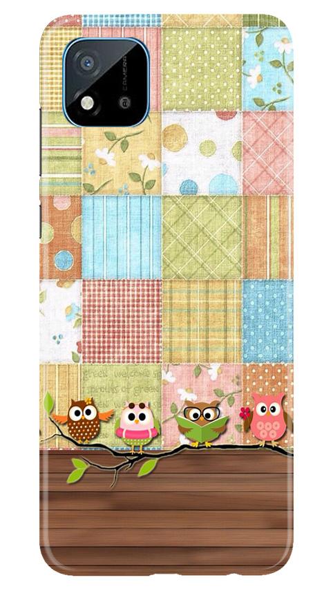 Owls Mobile Back Case for Realme C20 (Design - 202) Owls Case for Realme C20 (Design - 202)