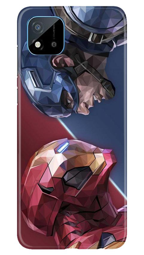 Ironman Captain America Mobile Back Case for Realme C20 (Design - 245) Ironman Captain America Case for Realme C20 (Design No. 245)