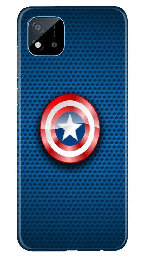Captain America Shield Mobile Back Case for Realme C20 (Design - 253) Captain America Shield Case for Realme C20 (Design No. 253)
