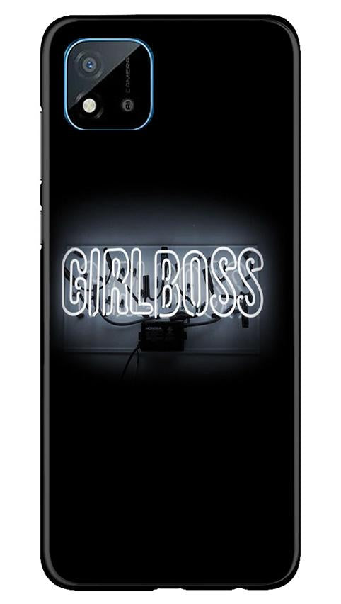 Girl Boss Black Mobile Back Case for Realme C20 (Design - 268) Girl Boss Black Case for Realme C20 (Design No. 268)