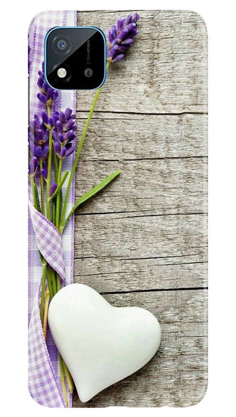 White Heart Case for Realme C20 (Design No. 298)