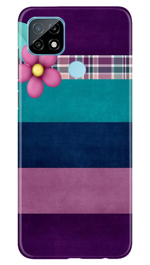 Purple Blue Mobile Back Case for Realme C21 (Design - 37) Purple Blue Case for Realme C21