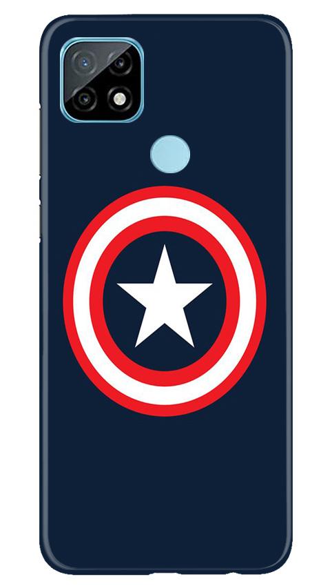 Captain America Mobile Back Case for Realme C12 (Design - 42) Captain America Case for Realme C12