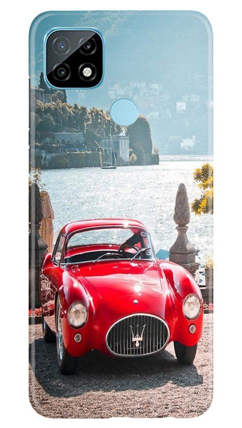 Vintage Car Mobile Back Case for Realme C12 (Design - 51) Vintage Car Case for Realme C12