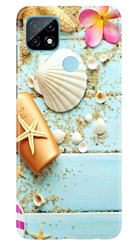 Sea Shells Mobile Back Case for Realme C21 (Design - 63) Sea Shells Case for Realme C21