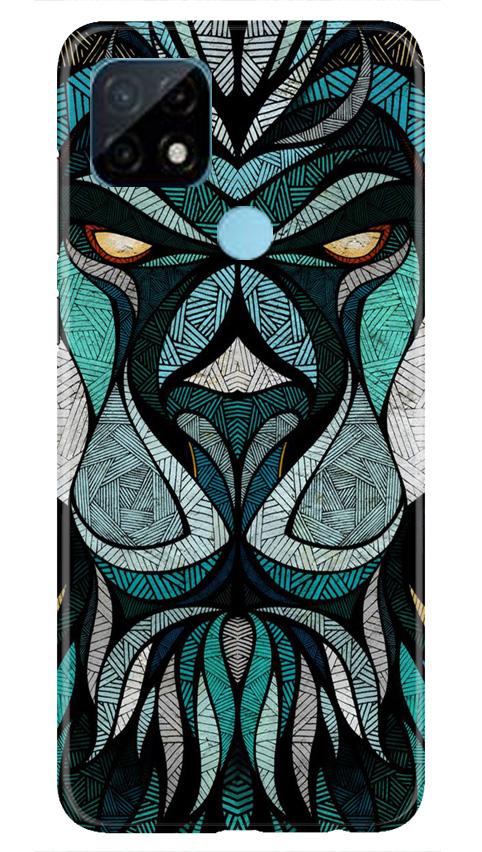 Lion Mobile Back Case for Realme C12 (Design - 97) Lion Case for Realme C12