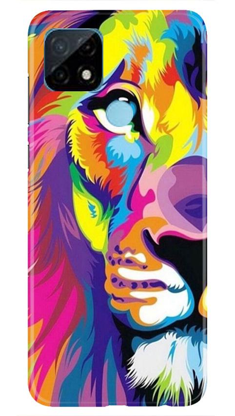 Colorful Lion Mobile Back Case for Realme C21 (Design - 110) Colorful Lion Case for Realme C21 (Design - 110)