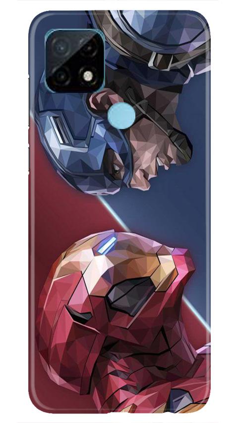 Ironman Captain America Mobile Back Case for Realme C21 (Design - 245) Ironman Captain America Case for Realme C21 (Design No. 245)