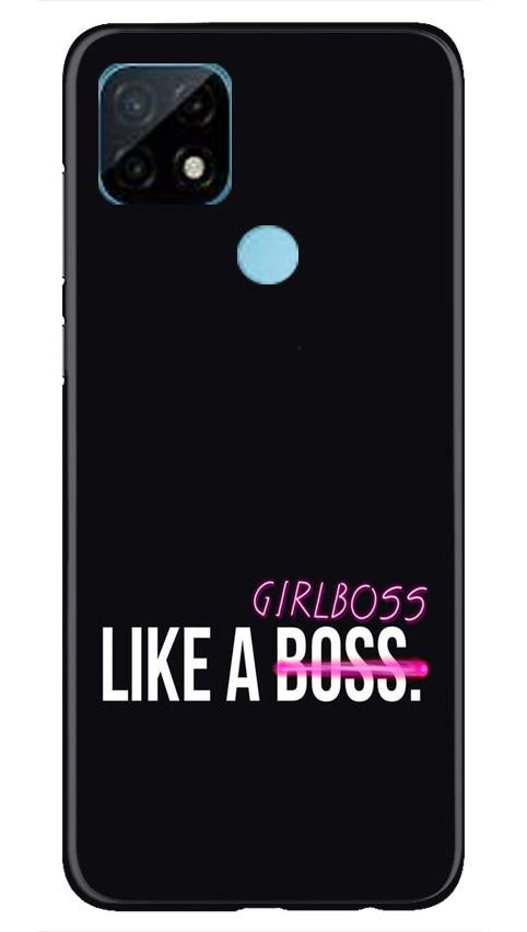 Like a Girl Boss Mobile Back Case for Realme C21 (Design - 265) Like a Girl Boss Case for Realme C21 (Design No. 265)