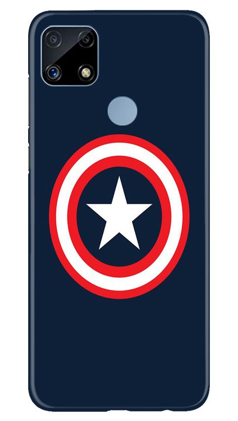 Captain America Mobile Back Case for Realme C25S (Design - 42) Captain America Case for Realme C25S
