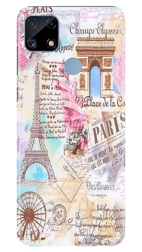 Paris Eiftel Tower Mobile Back Case for Realme C25S (Design - 54) Paris Eiftel Tower Case for Realme C25S