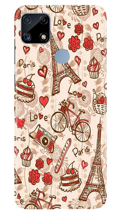 Love Paris Mobile Back Case for Realme C25 (Design - 103) Love Paris Case for Realme C25 (Design - 103)