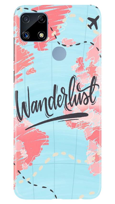 Wonderlust Travel Mobile Back Case for Realme C25 (Design - 223) Wonderlust Travel Case for Realme C25 (Design No. 223)