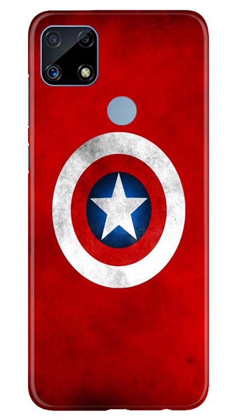 Captain America Mobile Back Case for Realme C25S (Design - 249) Captain America Case for Realme C25S (Design No. 249)