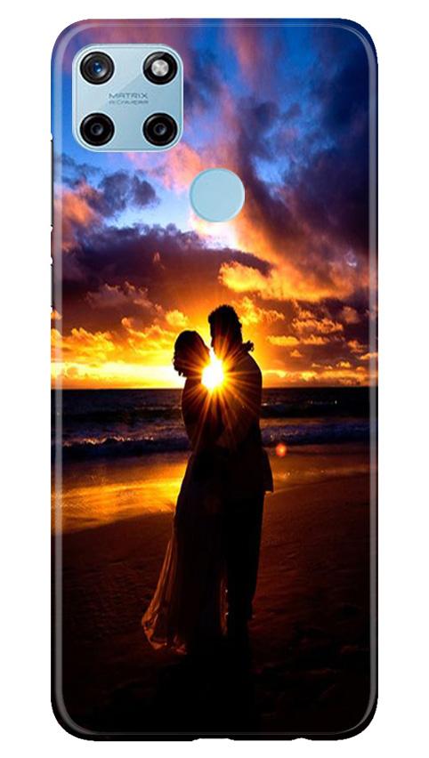Couple Sea shore Mobile Back Case for Realme C21Y (Design - 13) Couple Sea shore Case for Realme C21Y