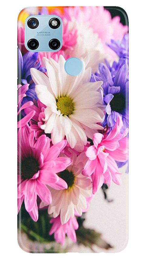 Coloful Daisy Mobile Back Case for Realme C25Y (Design - 73) Coloful Daisy Case for Realme C25Y