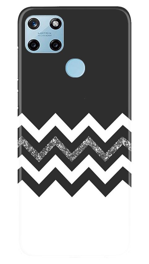 Black white Pattern2Mobile Back Case for Realme C25Y (Design - 83) Black white Pattern2Case for Realme C25Y