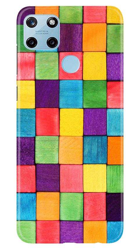 Colorful Square Mobile Back Case for Realme C25Y (Design - 218) Colorful Square Case for Realme C25Y (Design No. 218)