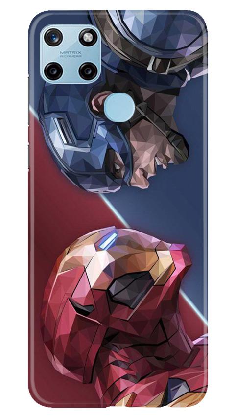Ironman Captain America Mobile Back Case for Realme C25Y (Design - 245) Ironman Captain America Case for Realme C25Y (Design No. 245)