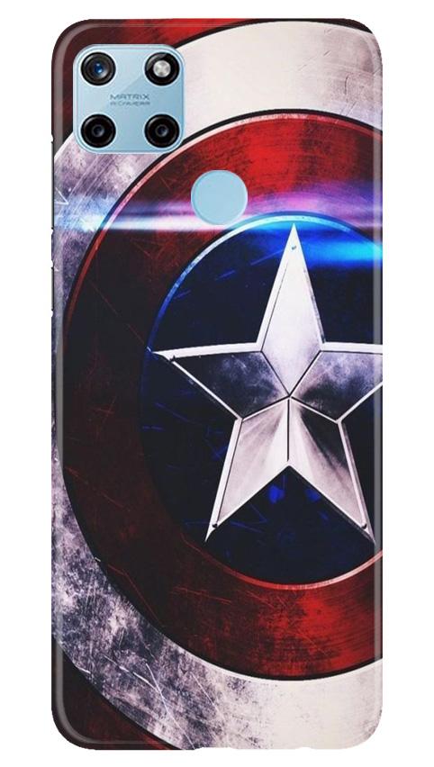 Captain America Shield Mobile Back Case for Realme C25Y (Design - 250) Captain America Shield Case for Realme C25Y (Design No. 250)