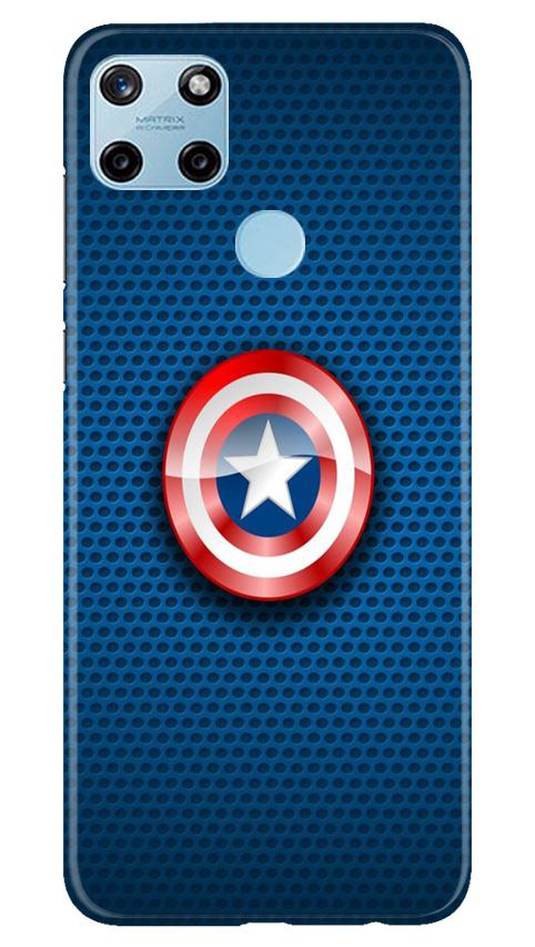 Captain America Shield Mobile Back Case for Realme C25Y (Design - 253) Captain America Shield Case for Realme C25Y (Design No. 253)