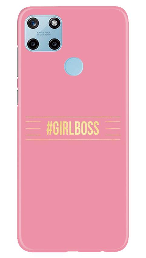 Girl Boss Pink Mobile Back Case for Realme C21Y (Design - 263) Girl Boss Pink Case for Realme C21Y (Design No. 263)