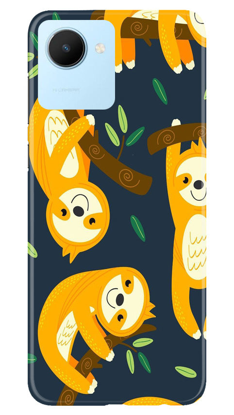 Racoon Pattern Mobile Back Case for Realme C30 (Design - 2) Racoon Pattern Case for Realme C30