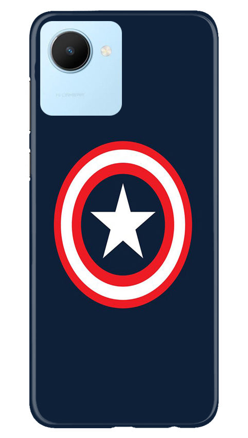 Captain America Mobile Back Case for Realme C30 (Design - 42) Captain America Case for Realme C30