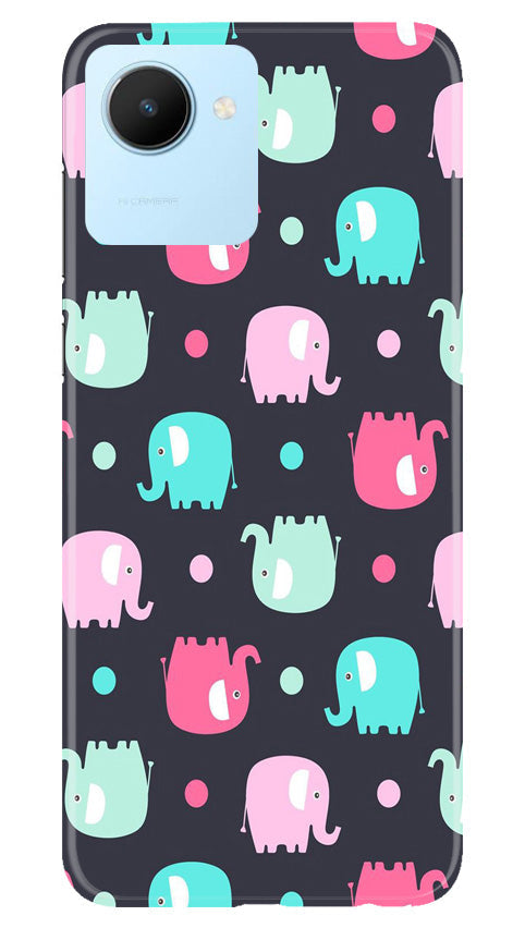 Elephant Baground Mobile Back Case for Realme C30 (Design - 44) Elephant Baground Case for Realme C30