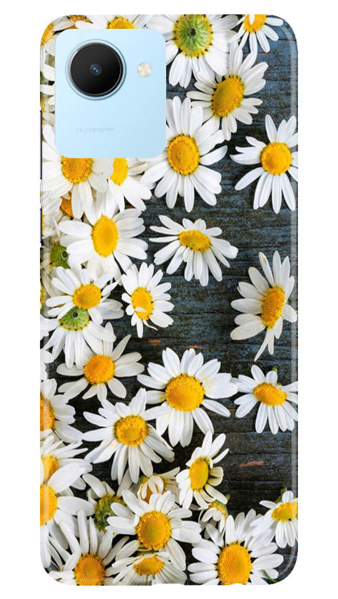 White flowers2 Mobile Back Case for Realme C30 (Design - 62) White flowers2 Case for Realme C30