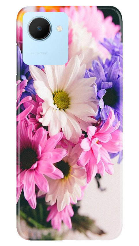 Coloful Daisy Mobile Back Case for Realme C30 (Design - 73) Coloful Daisy Case for Realme C30
