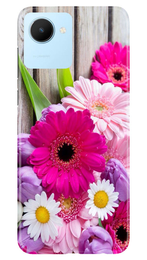 Coloful Daisy2 Mobile Back Case for Realme C30 (Design - 76) Coloful Daisy2 Case for Realme C30