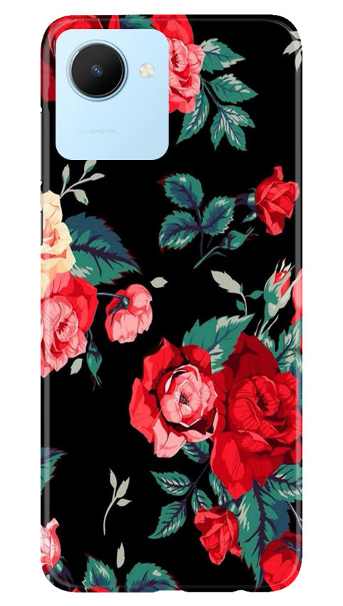 Red Rose2 Mobile Back Case for Realme C30 (Design - 81) Red Rose2 Case for Realme C30