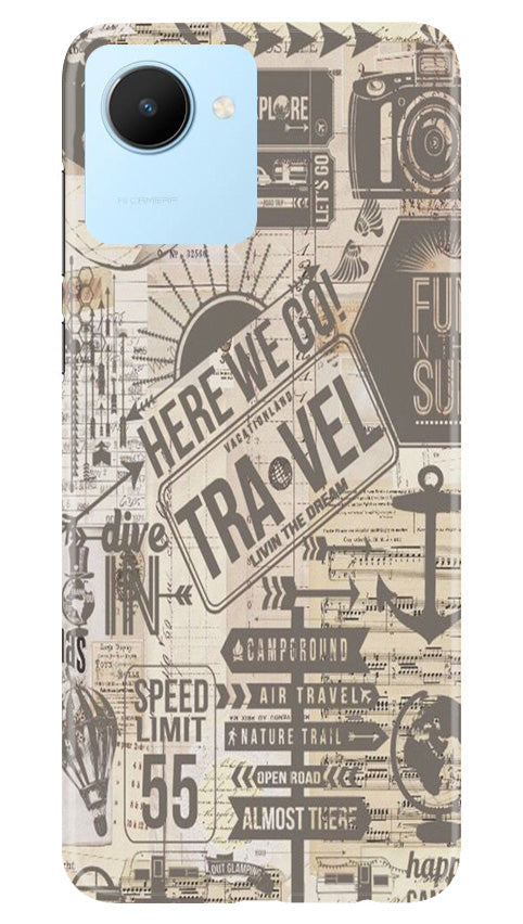 Travel Mobile Back Case for Realme C30 (Design - 104) Travel Case for Realme C30 (Design - 104)