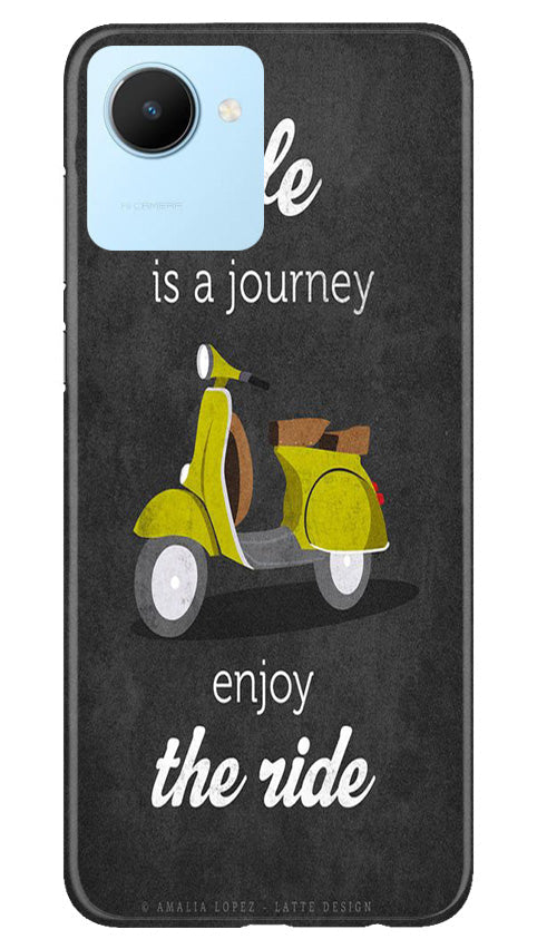 Vintage Scooter Mobile Back Case for Realme C30 (Design - 229) Vintage Scooter Case for Realme C30 (Design No. 229)
