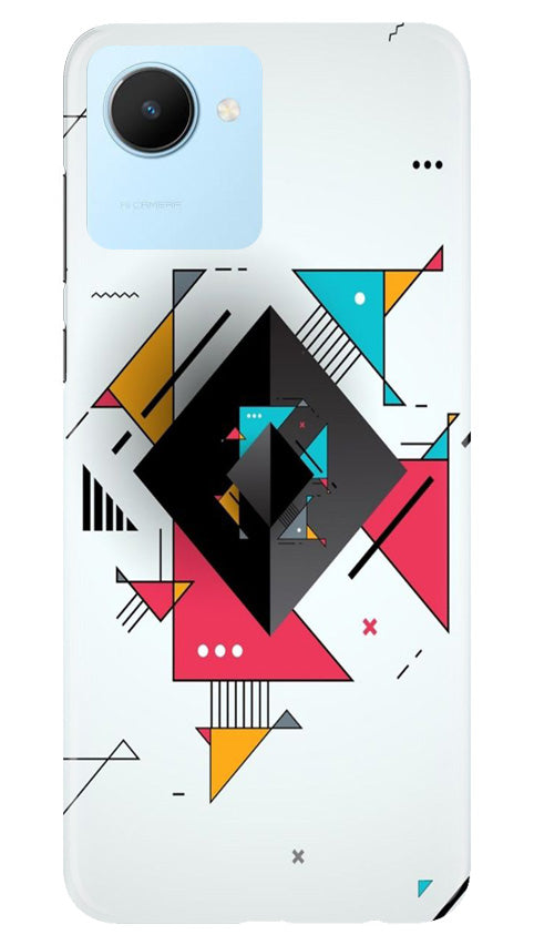 Diffrent Four Color Pattern Mobile Back Case for Realme C30 (Design - 244) Diffrent Four Color Pattern Case for Realme C30 (Design No. 244)