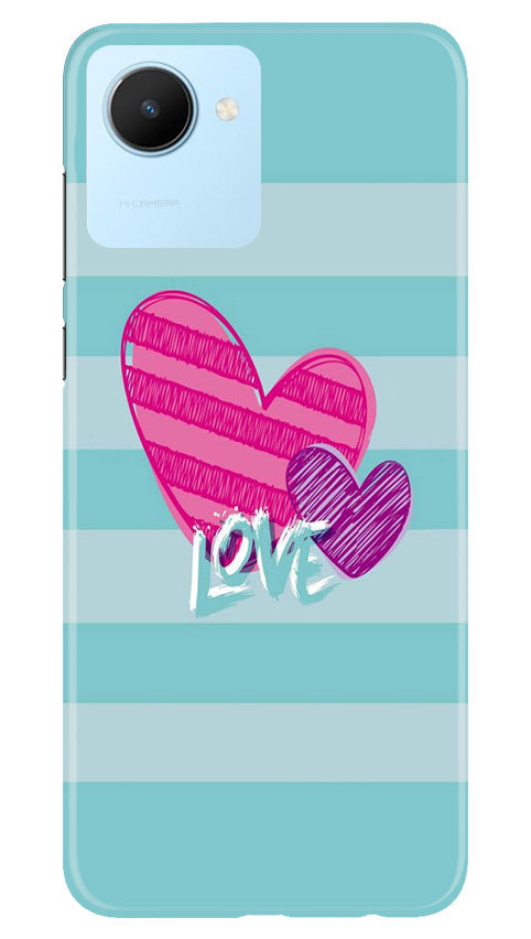 White Heart Mobile Back Case for Realme C30 (Design - 260) White Heart Case for Realme C30 (Design No. 260)