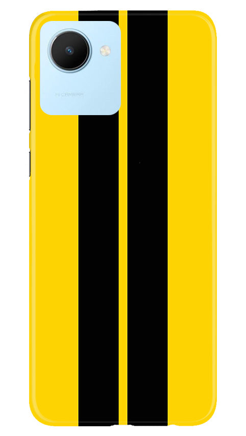 Black Yellow Pattern Mobile Back Case for Realme C30 (Design - 336) Black Yellow Pattern Mobile Back Case for Realme C30 (Design - 336)