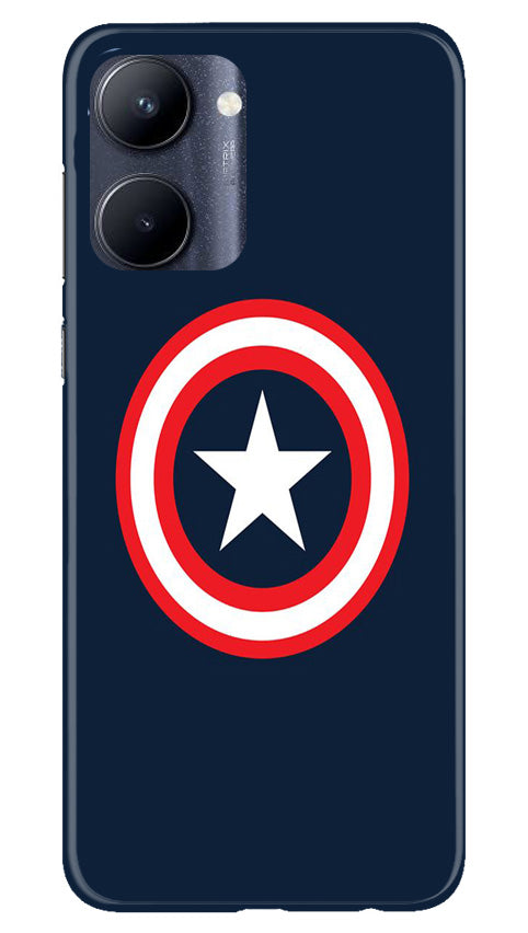 Captain America Mobile Back Case for Realme C33 (Design - 42) Captain America Case for Realme C33