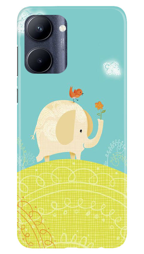 Elephant Painting Mobile Back Case for Realme C33 (Design - 46) Elephant Painting Case for Realme C33