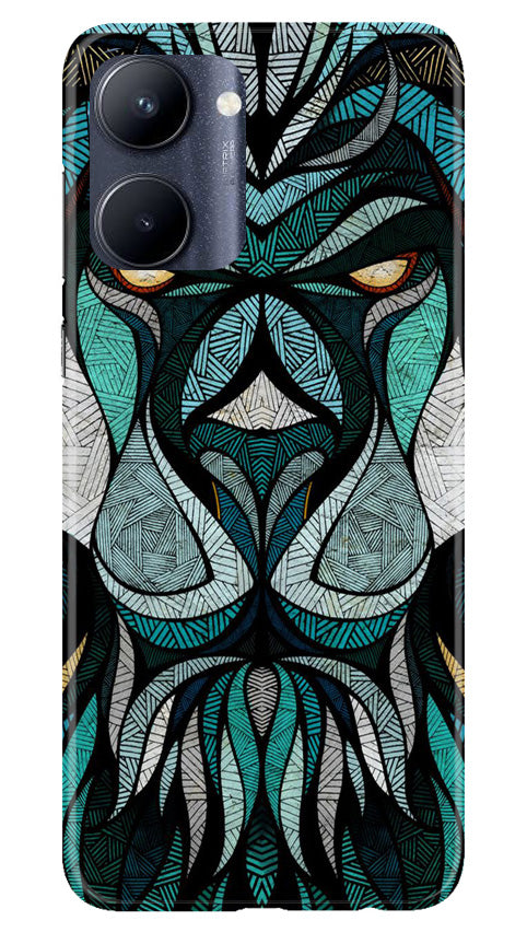 Lion Mobile Back Case for Realme C33 (Design - 97) Lion Case for Realme C33