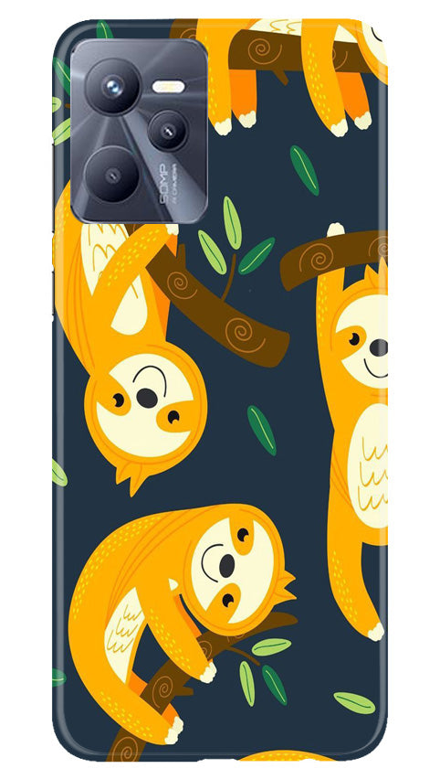Racoon Pattern Mobile Back Case for Realme C35 (Design - 2) Racoon Pattern Case for Realme C35