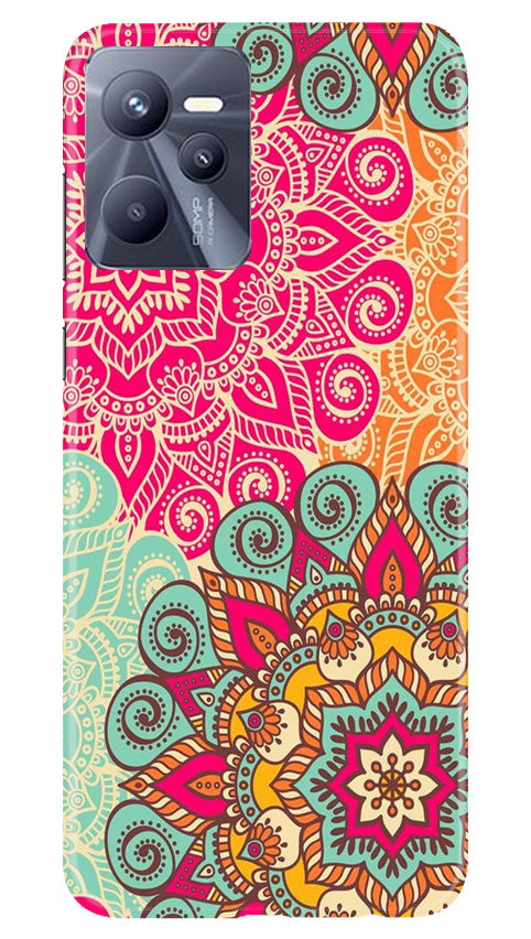 Rangoli art Mobile Back Case for Realme C35 (Design - 6) Rangoli art Case for Realme C35