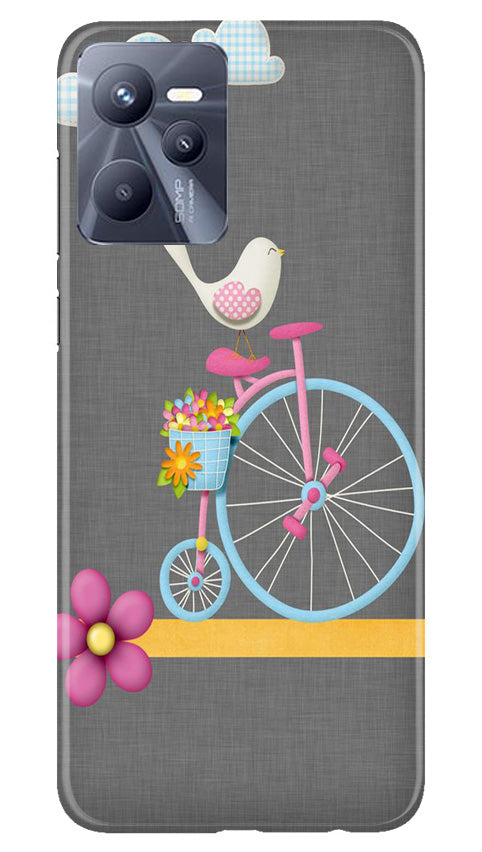 Sparron with cycle Mobile Back Case for Realme C35 (Design - 34) Sparron with cycle Case for Realme C35