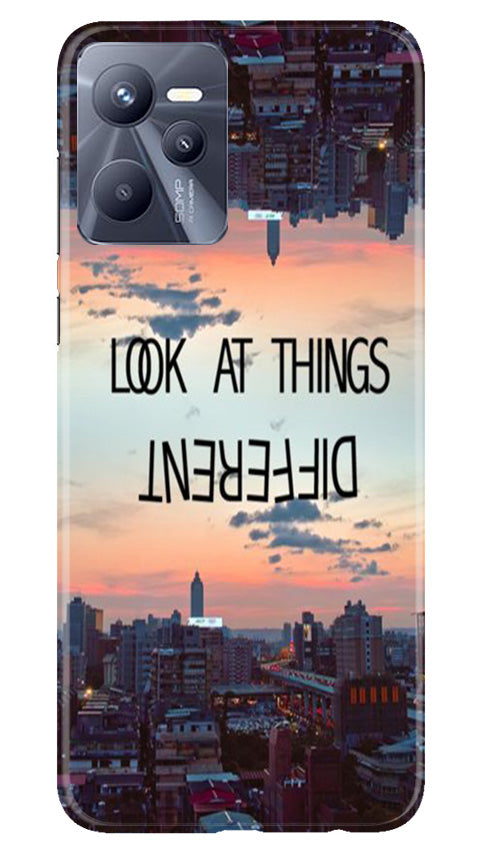 Look at things different Mobile Back Case for Realme C35 (Design - 99) Look at things different Case for Realme C35