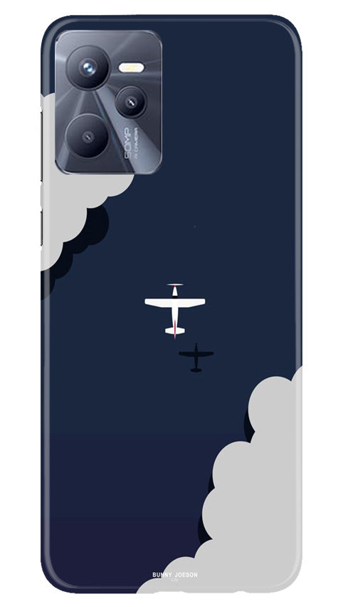 Clouds Plane Mobile Back Case for Realme C35 (Design - 165) Clouds Plane Case for Realme C35 (Design - 165)