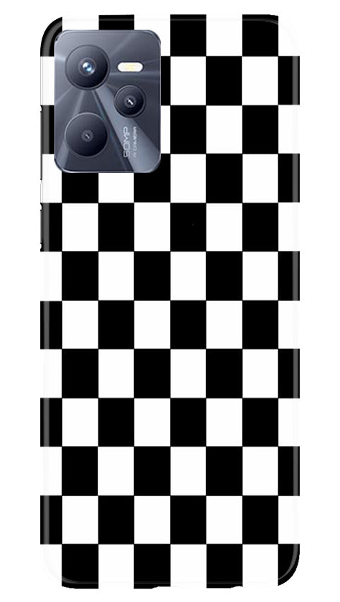 Black White Boxes Mobile Back Case for Realme C35 (Design - 331) Black White Boxes Mobile Back Case for Realme C35 (Design - 331)
