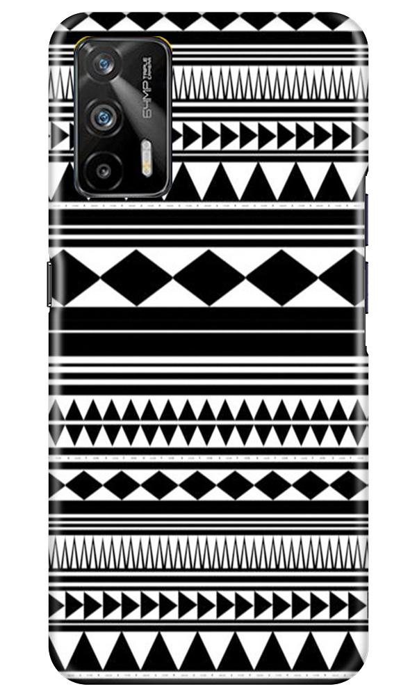 Black white Pattern Mobile Back Case for Realme GT (Design - 5) Black white Pattern Case for Realme GT