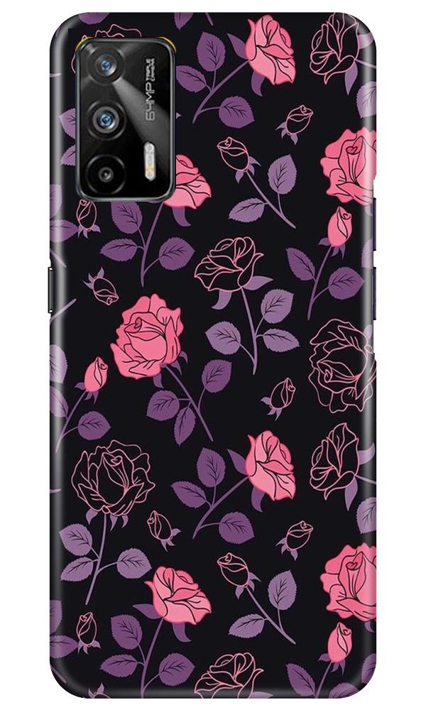Rose Black Background Mobile Back Case for Realme GT (Design - 27) Rose Black Background Case for Realme GT